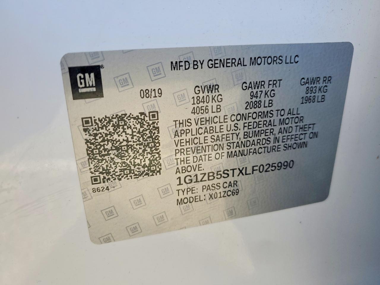 2020 CHEVROLET MALIBU LS photo 12