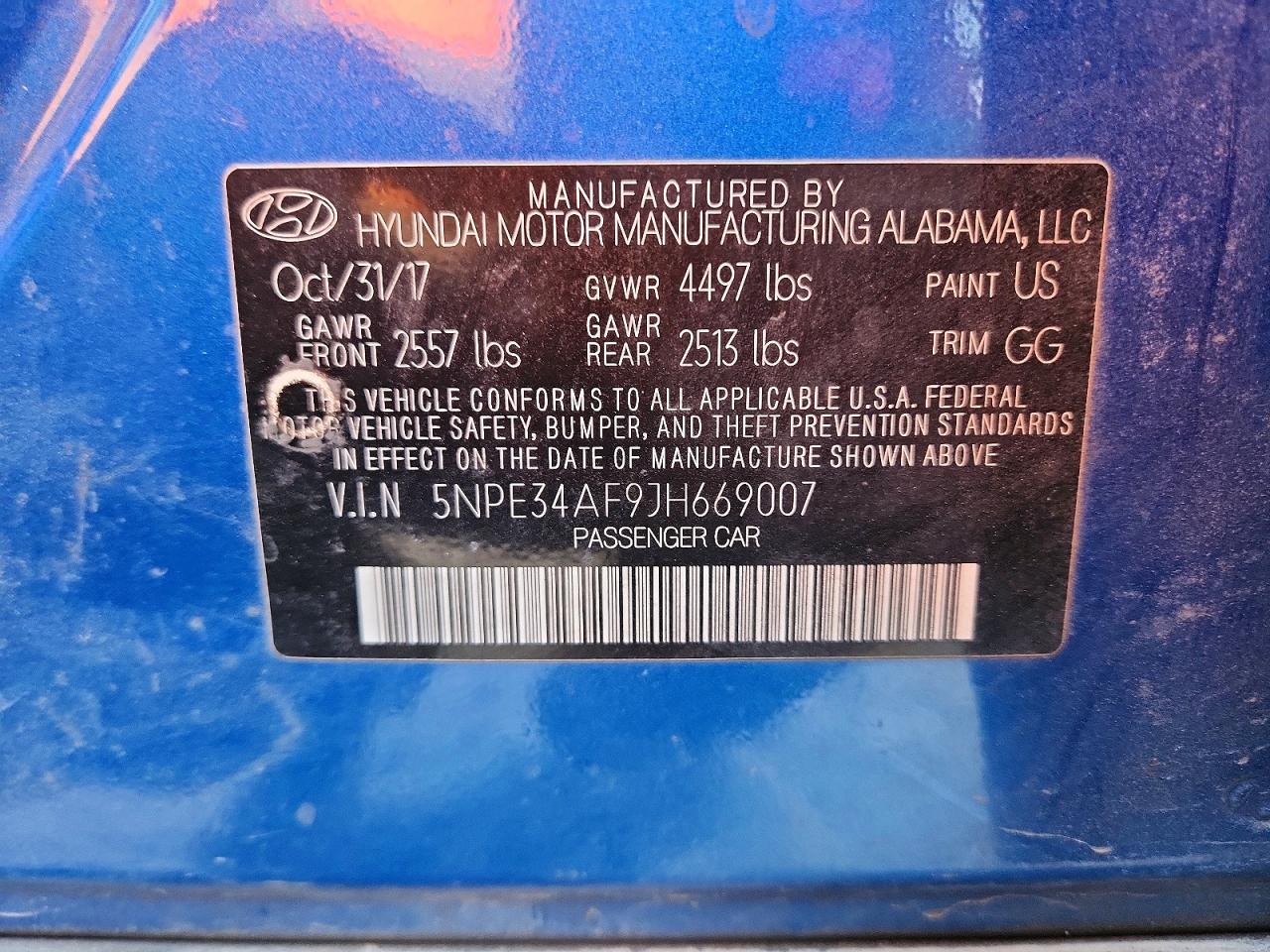 2018 HYUNDAI SONATA SPORT photo 12