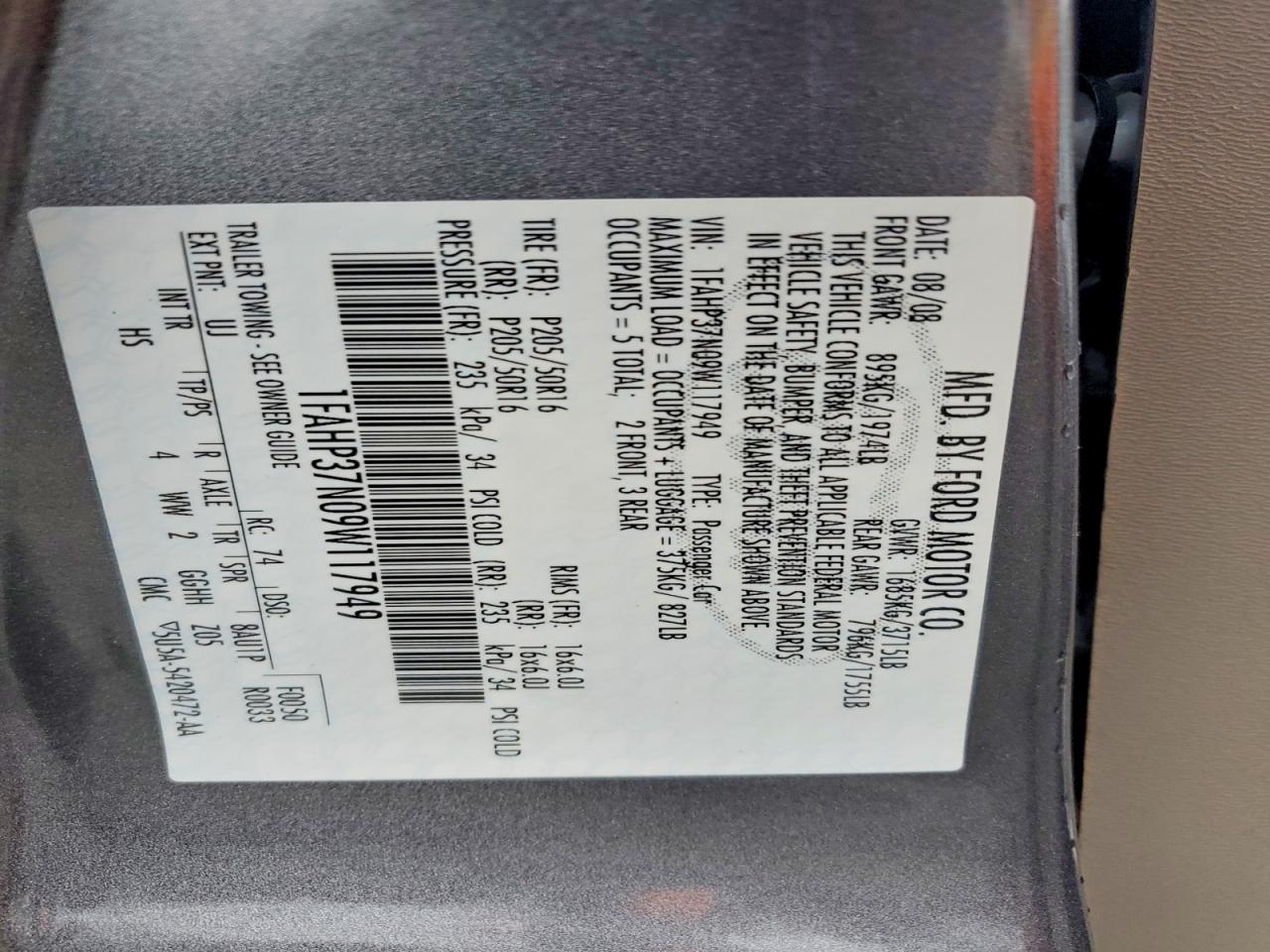 2009 FORD FOCUS SEL photo 13