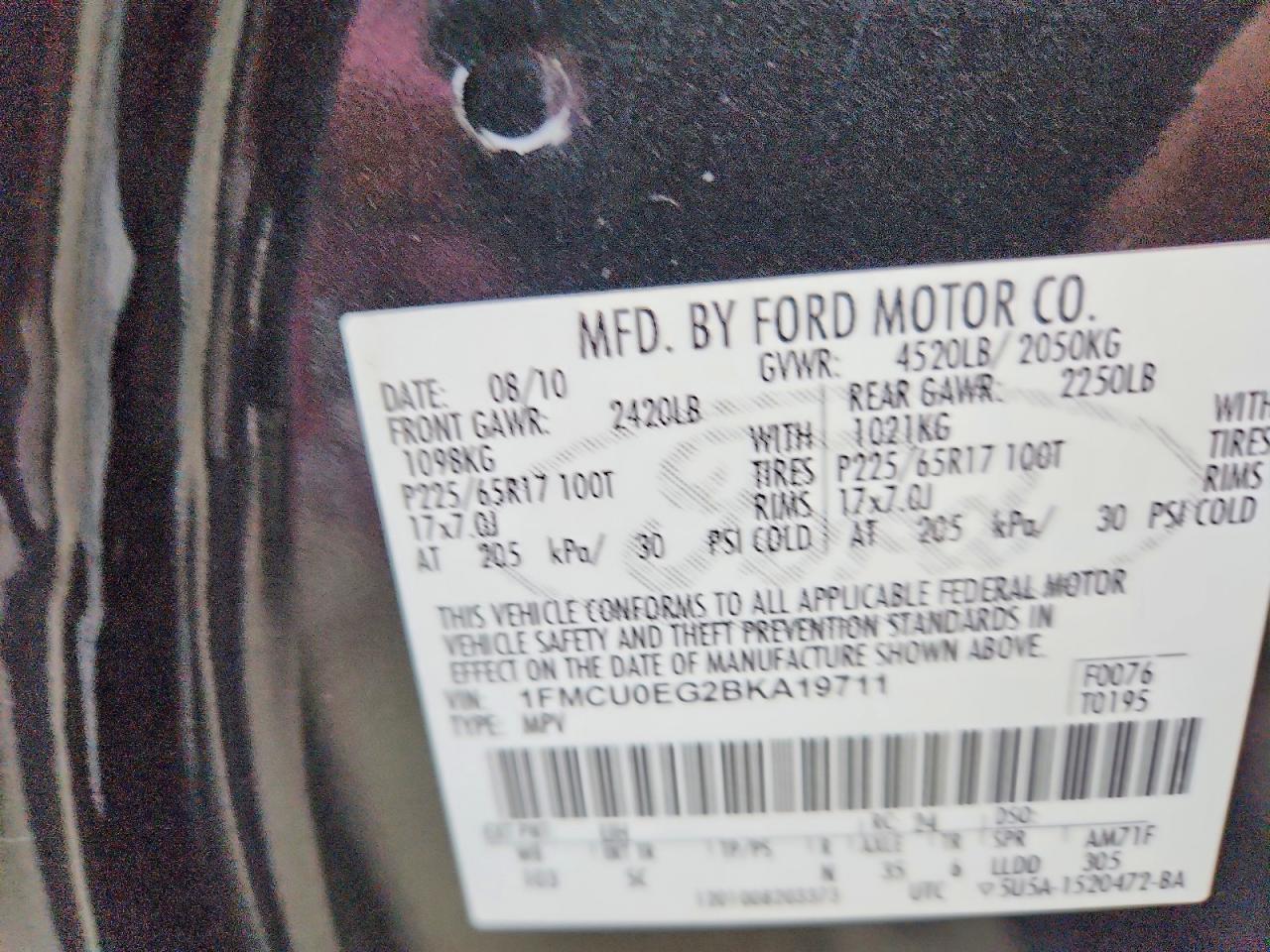 2011 FORD ESCAPE LIMITED photo 13