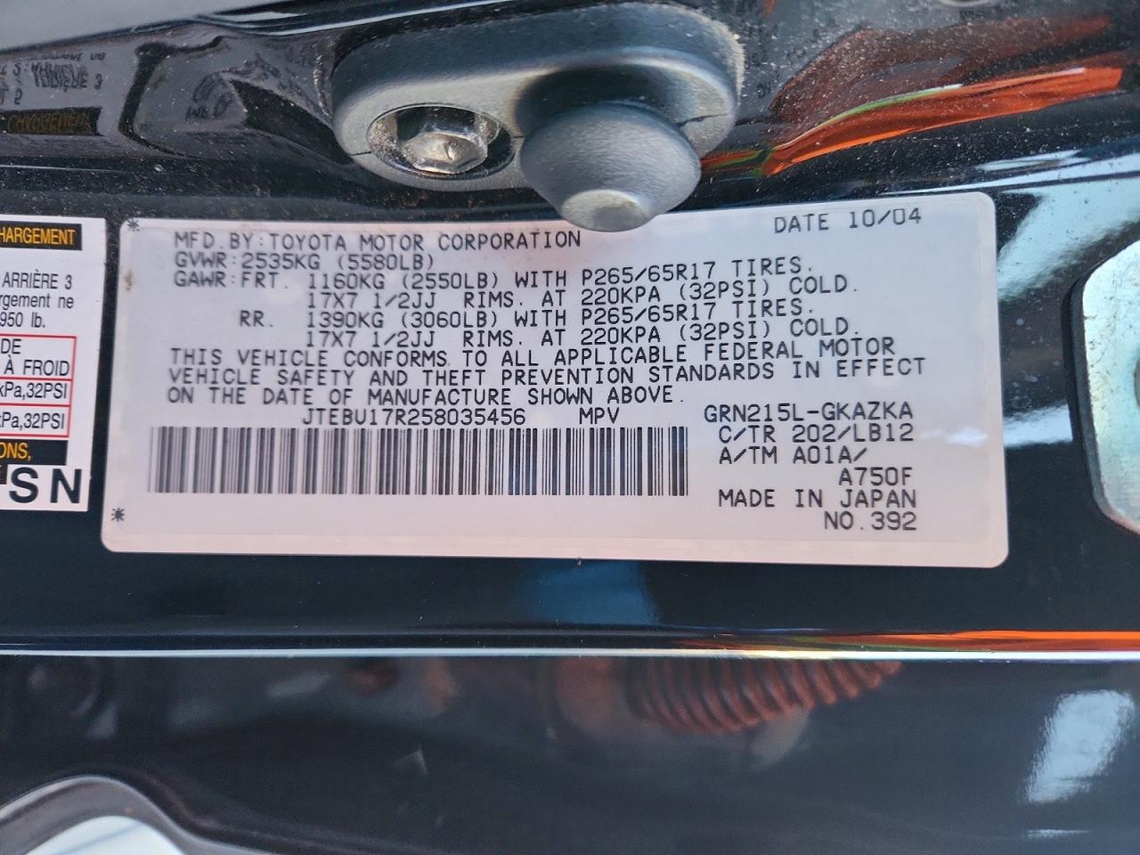 2005 TOYOTA 4RUNNER LIMITED photo 27