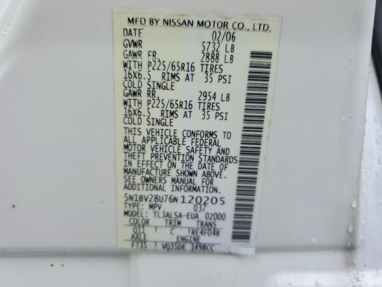 2006 NISSAN QUEST S photo 27