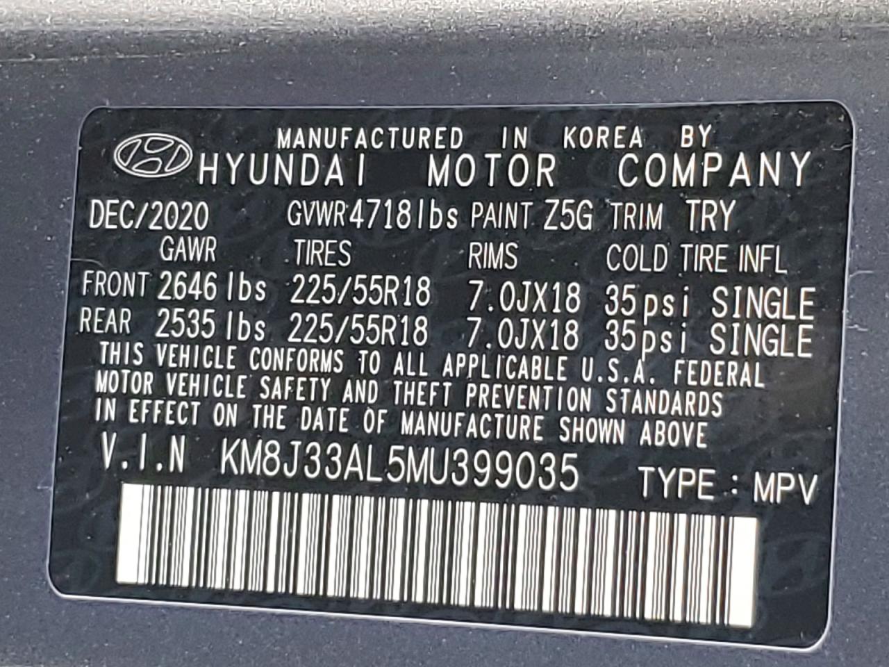 2021 HYUNDAI TUCSON LIMITED photo 14