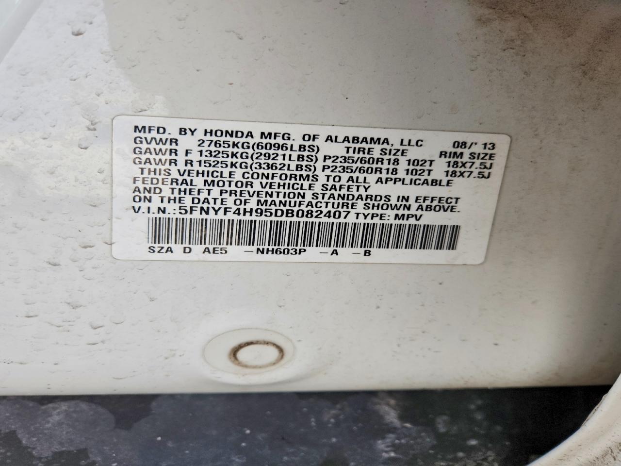 2013 HONDA PILOT TOURING photo 23