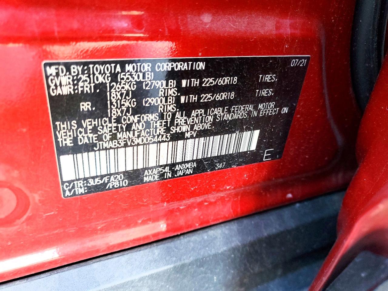 2021 TOYOTA RAV4 PRIME SE photo 13