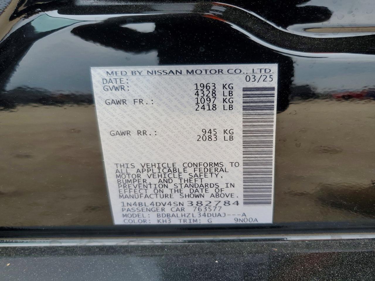 2025 NISSAN ALTIMA SV photo 12