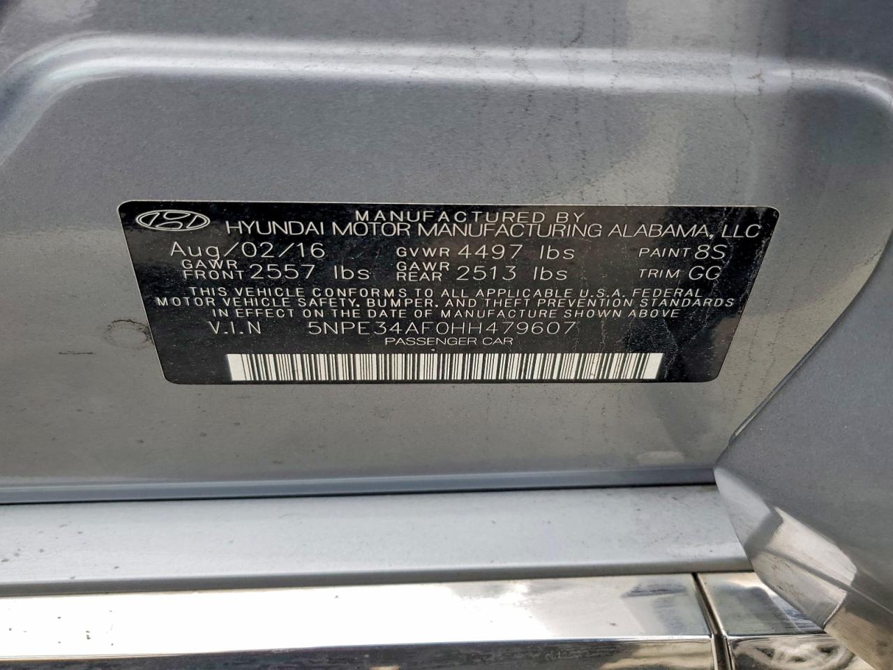 2017 HYUNDAI SONATA SPORT photo 12