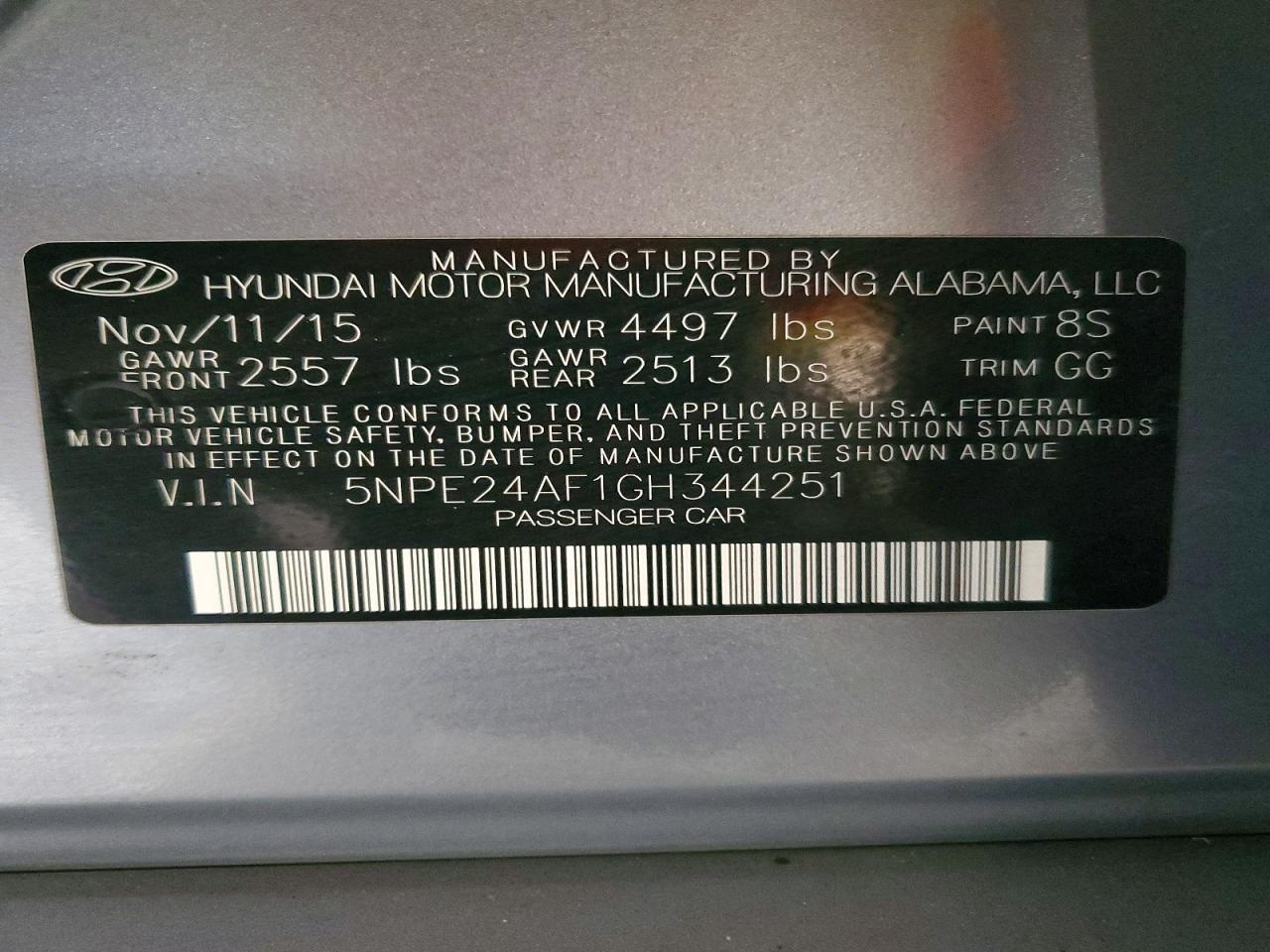 2016 HYUNDAI SONATA SE photo 12
