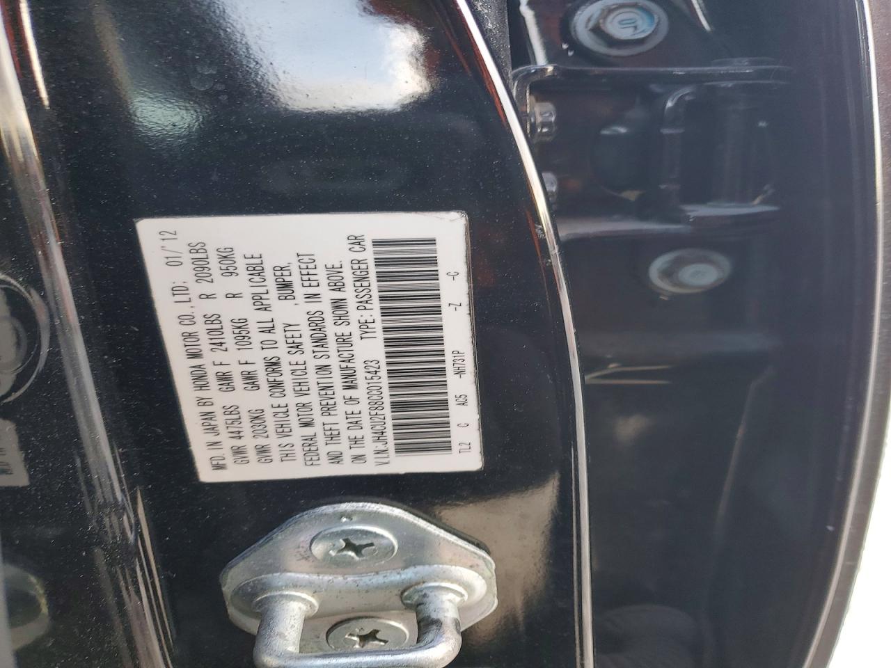 2012 ACURA TSX SE photo 12