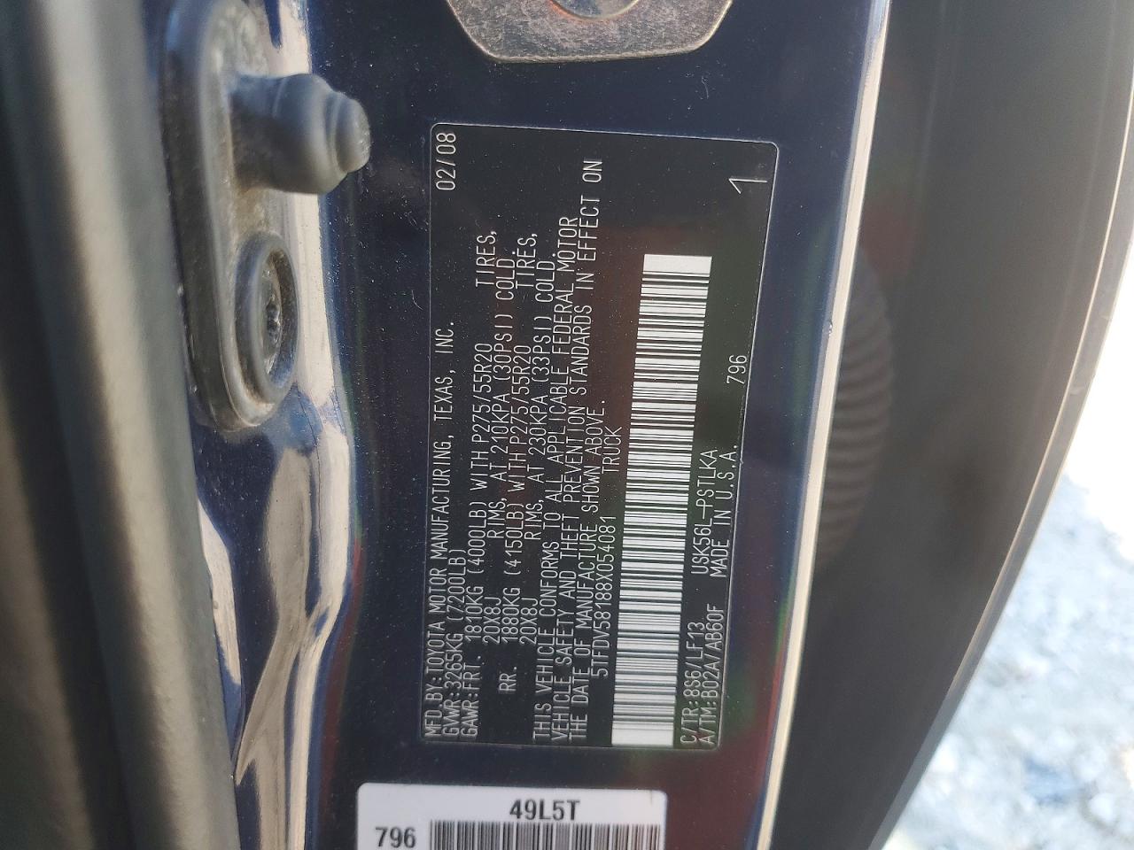 2008 TOYOTA TUNDRA CREWMAX LIMITED photo 12