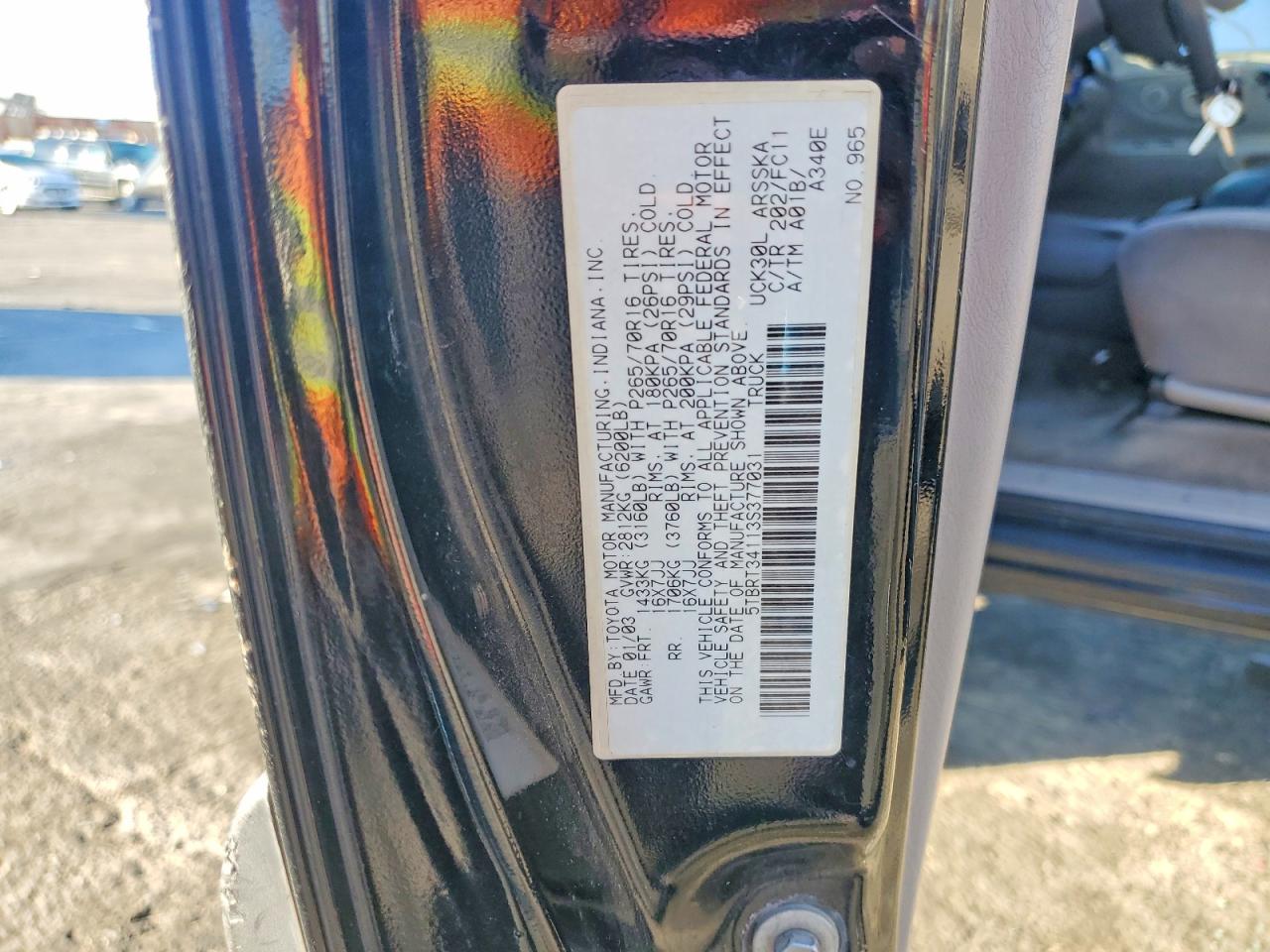 2003 TOYOTA TUNDRA ACCESS CAB SR5 photo 34