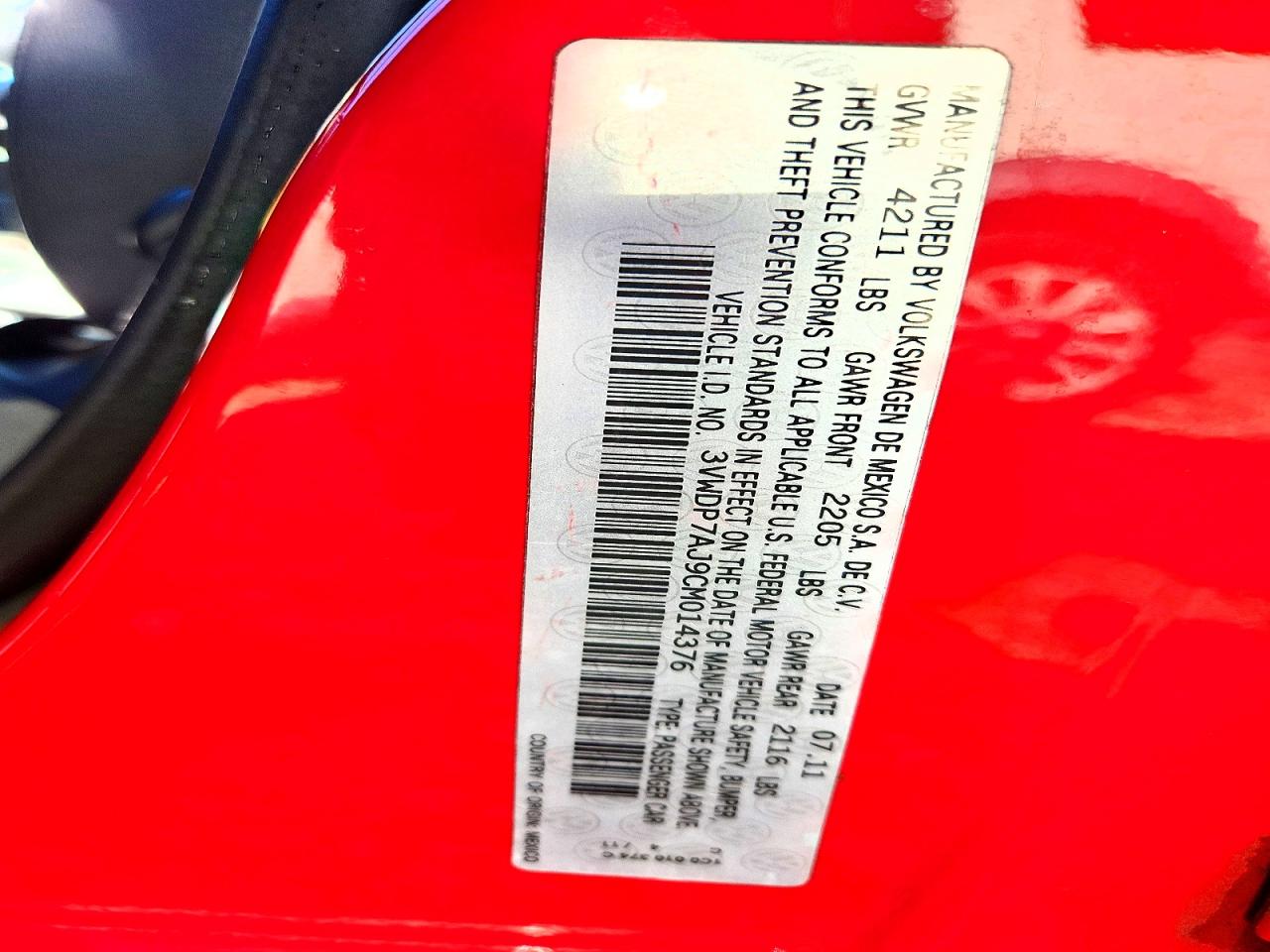 2012 VOLKSWAGEN JETTA SE photo 13
