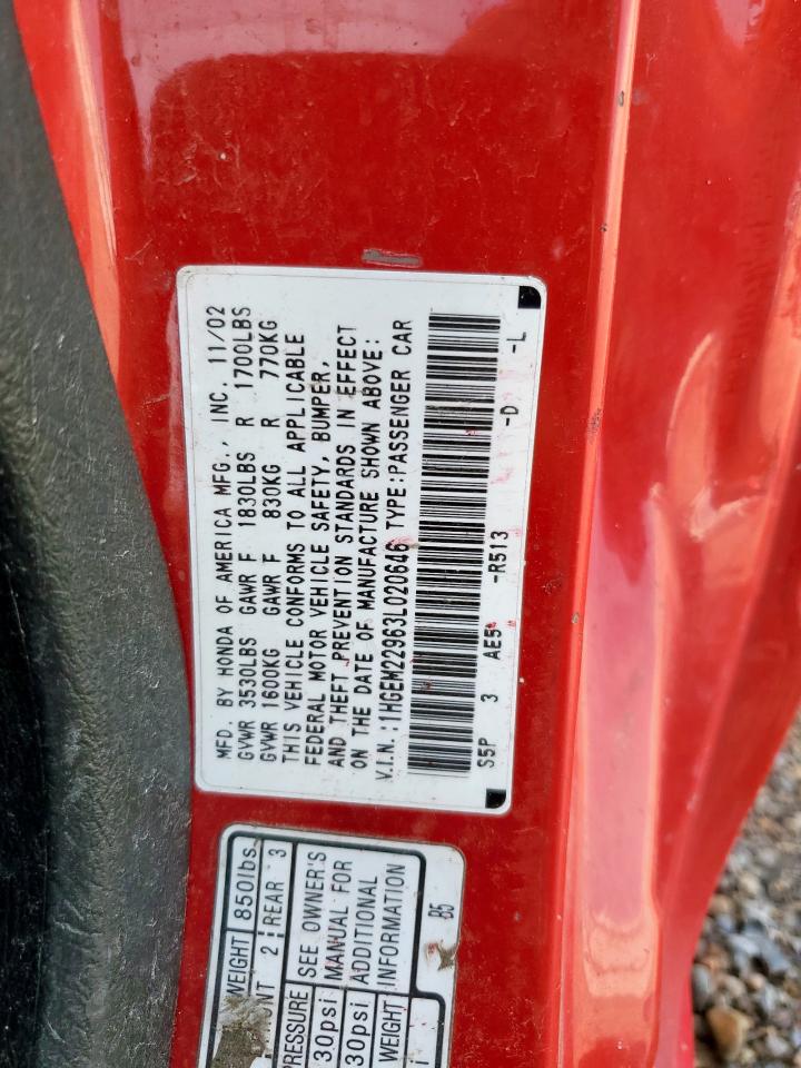 2003 HONDA CIVIC EX photo 13