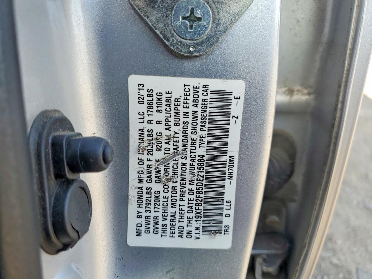 2013 HONDA CIVIC EX photo 12