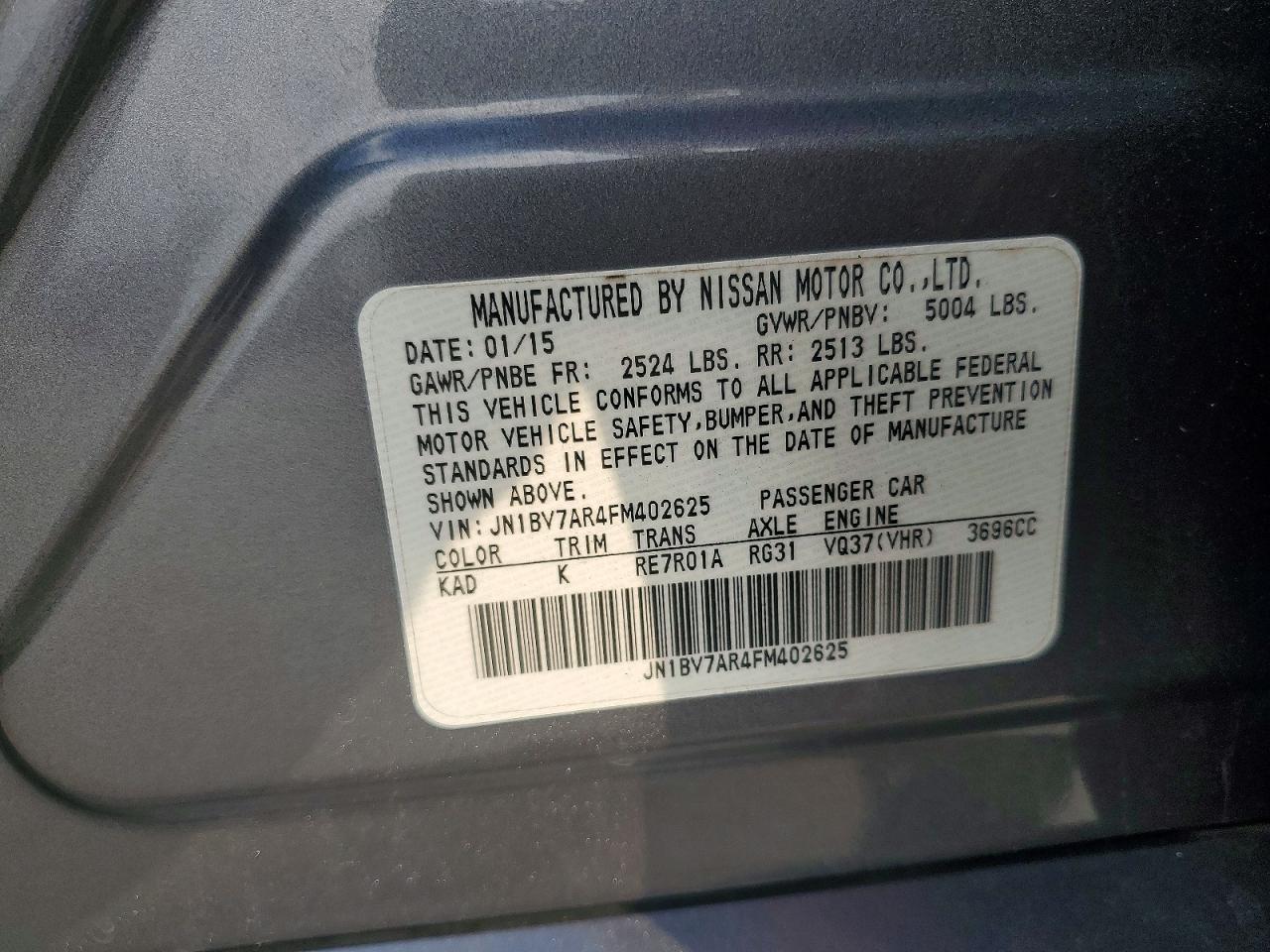 2015 INFINITI Q50 BASE photo 12