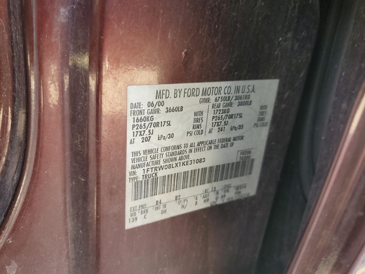 2001 FORD F150 SUPERCREW photo 12
