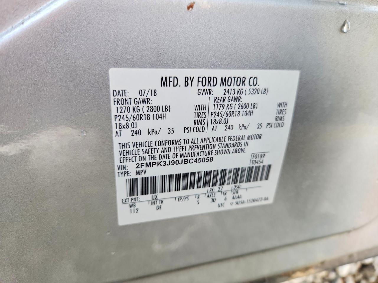 2018 FORD EDGE SEL photo 14
