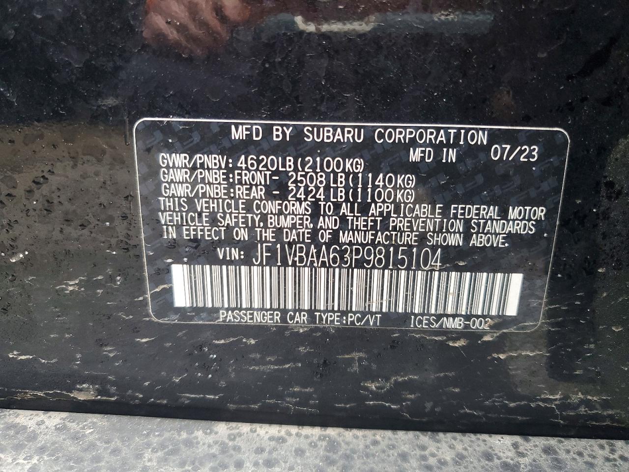 2023 SUBARU WRX photo 13