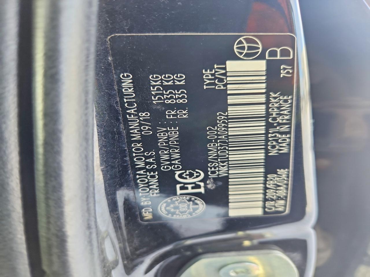 2018 TOYOTA YARIS L photo 12