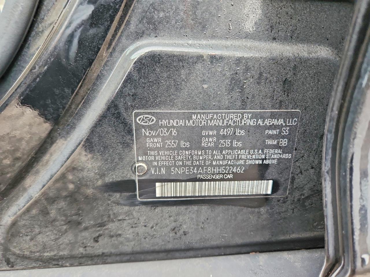 2017 HYUNDAI SONATA SPORT photo 12