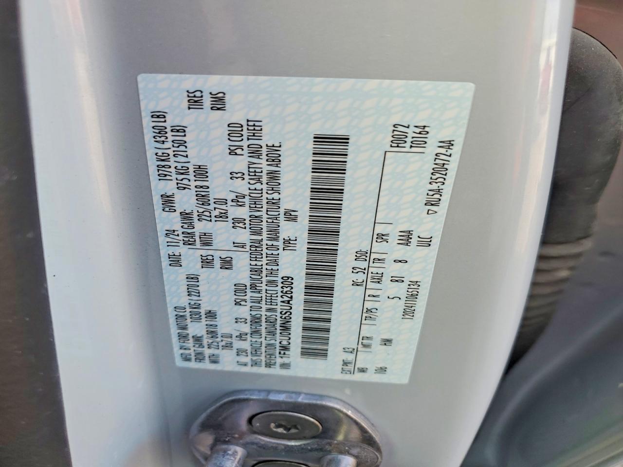 2025 FORD ESCAPE ST LINE photo 12