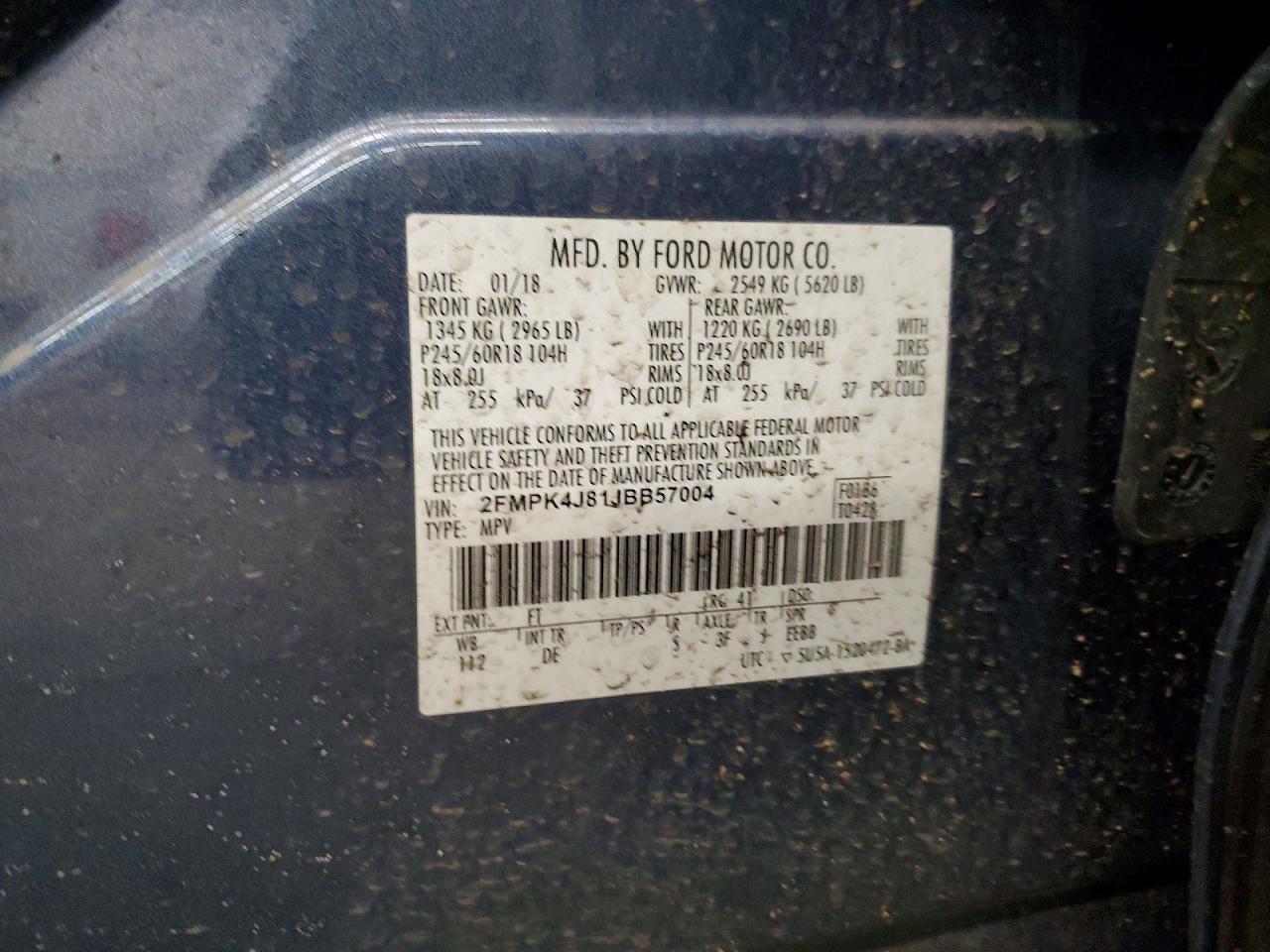 2018 FORD EDGE SEL photo 13