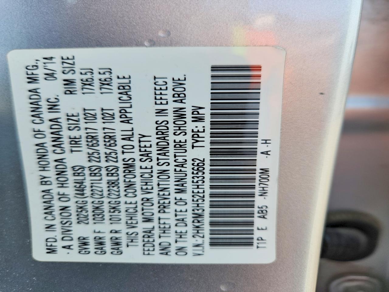 2014 HONDA CR-V EX photo 13
