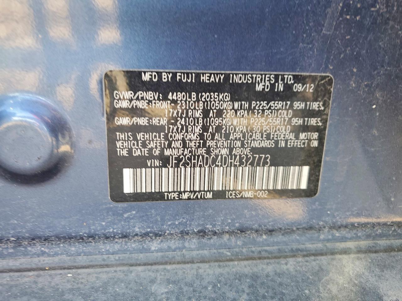 2013 SUBARU FORESTER 2.5X PREMIUM photo 14