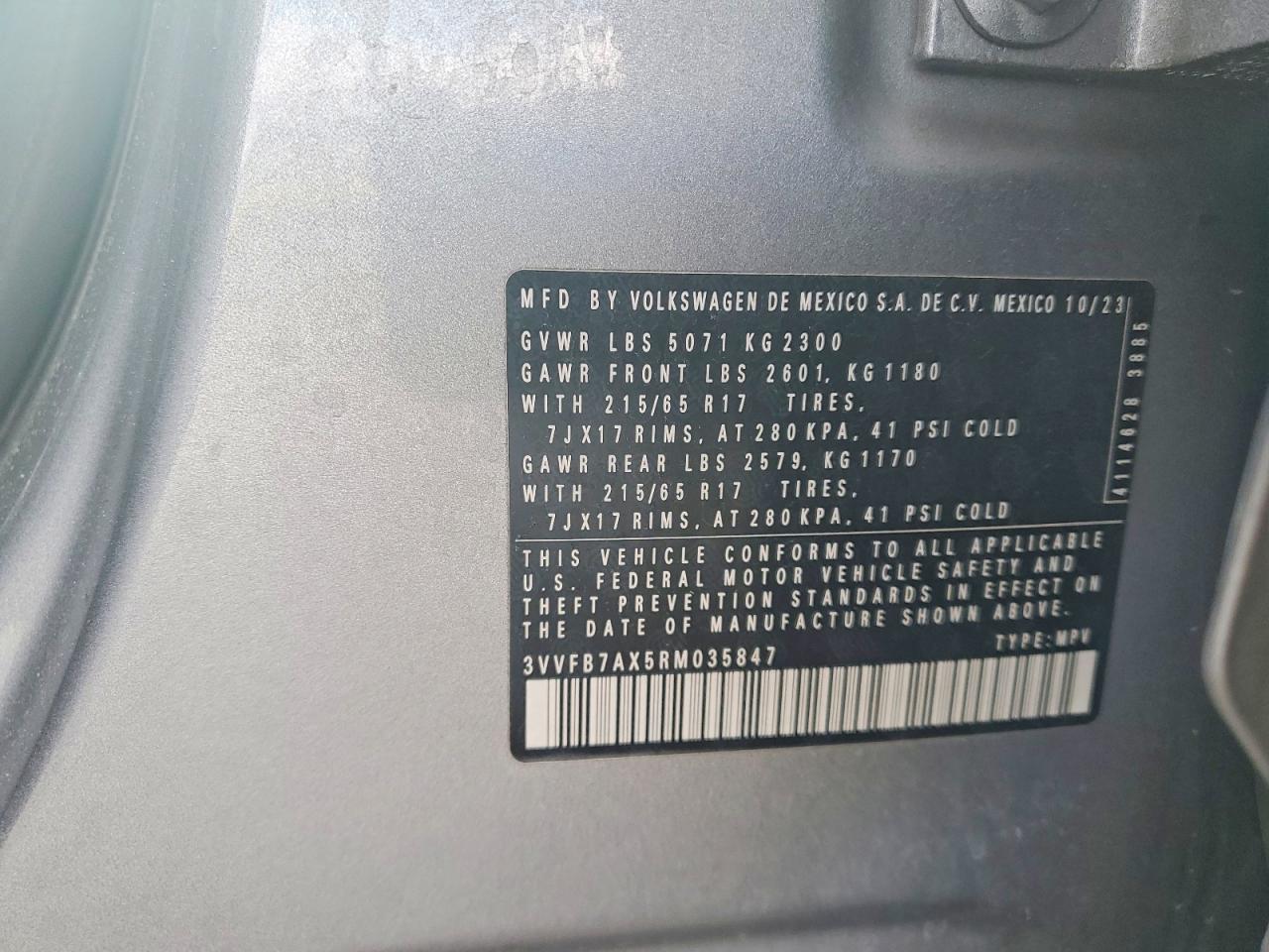 2024 VOLKSWAGEN TIGUAN S photo 25