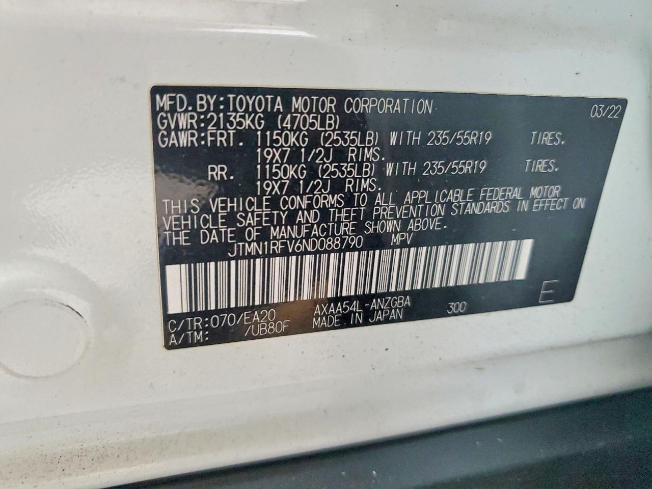 2022 TOYOTA RAV4 LIMITED photo 13