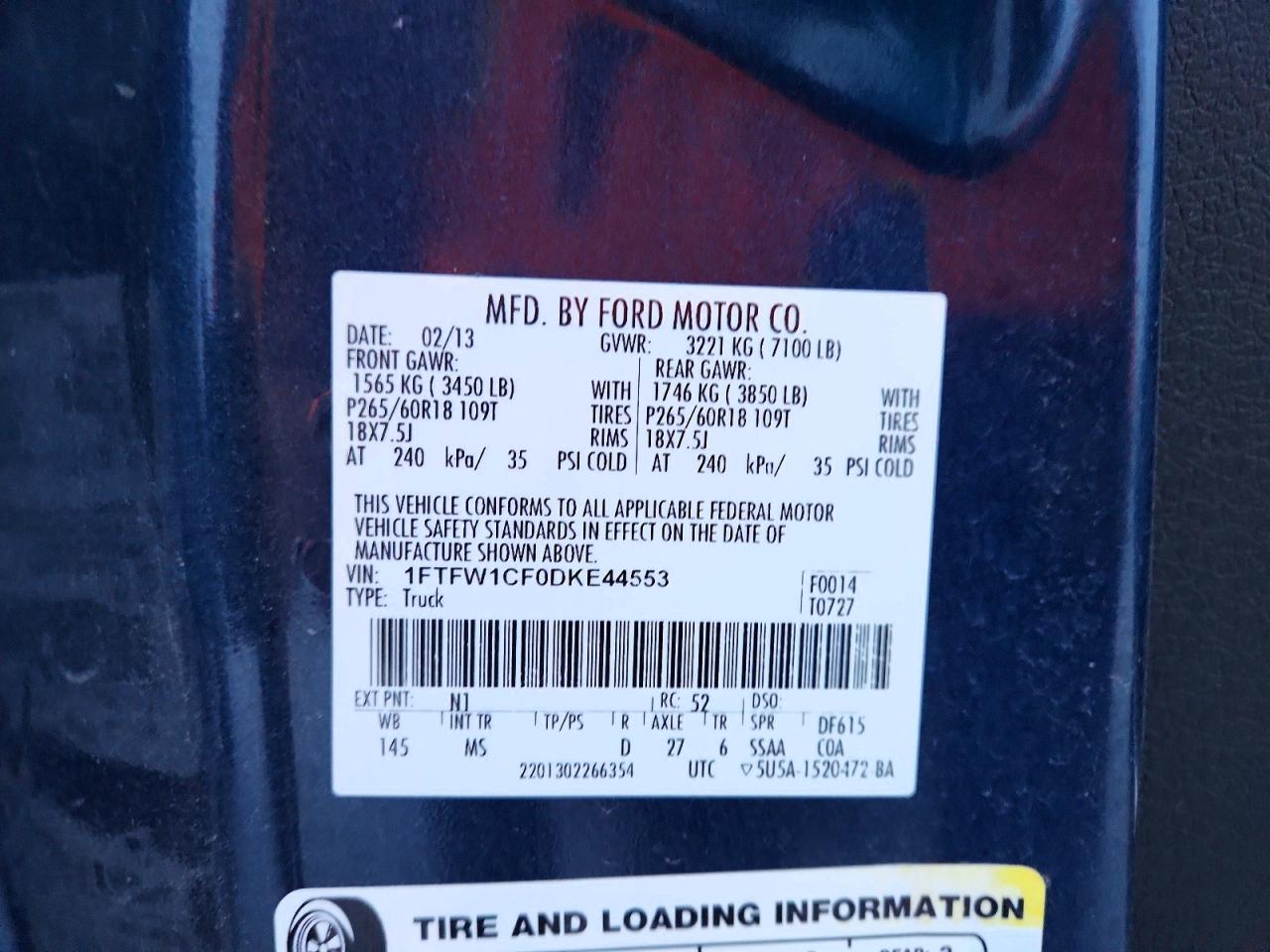 2013 FORD F150 SUPERCREW photo 13