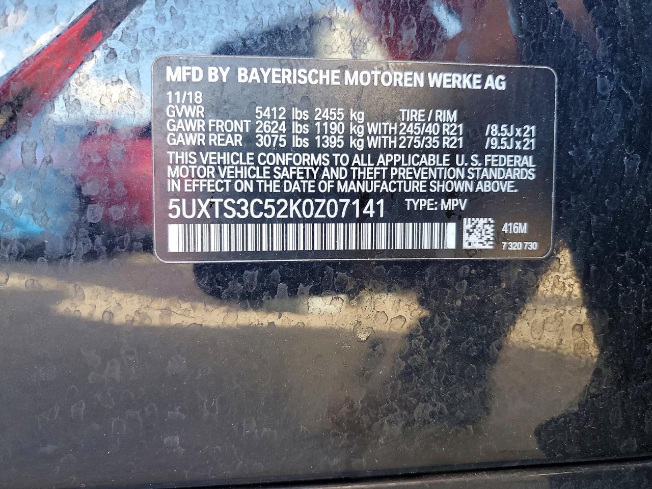 2019 BMW X3 XDRIVEM40I photo 37