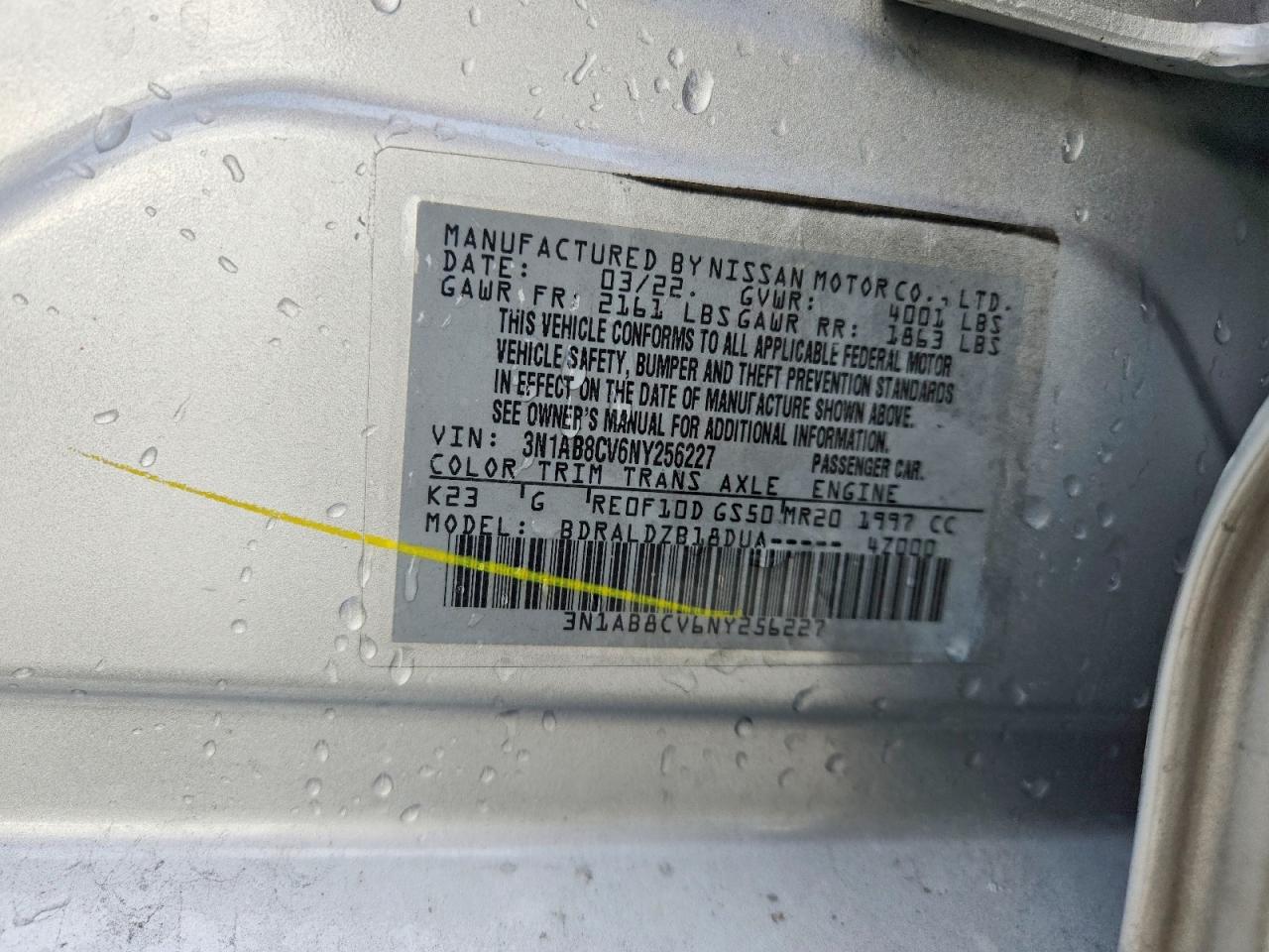 2022 NISSAN SENTRA SV photo 12