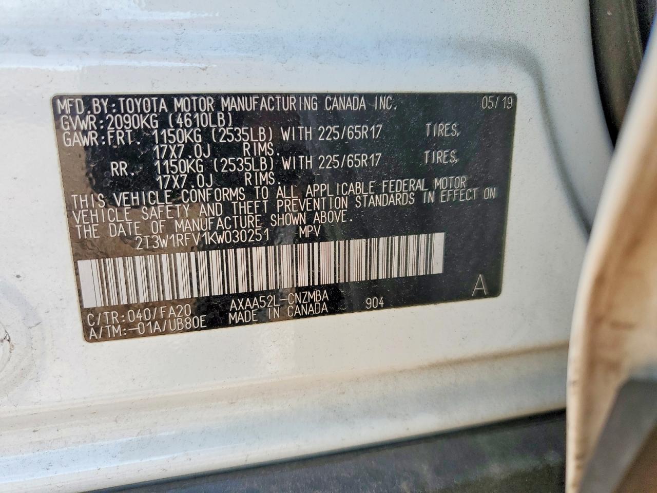 2019 TOYOTA RAV4 XLE photo 13