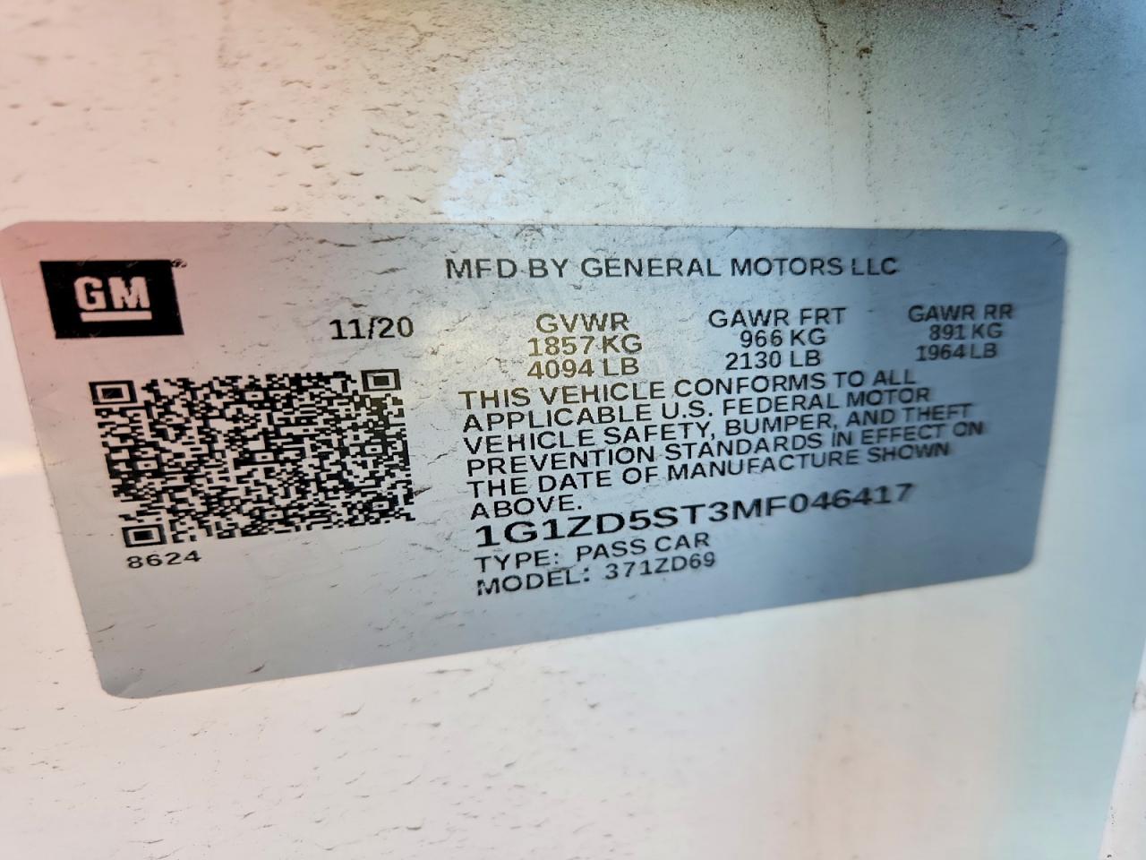 2021 CHEVROLET MALIBU LT photo 13