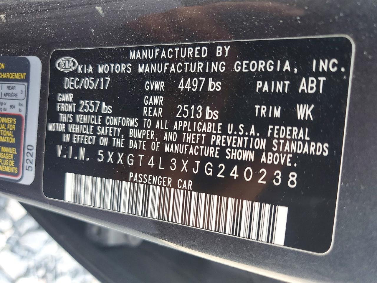 2018 KIA OPTIMA LX photo 12