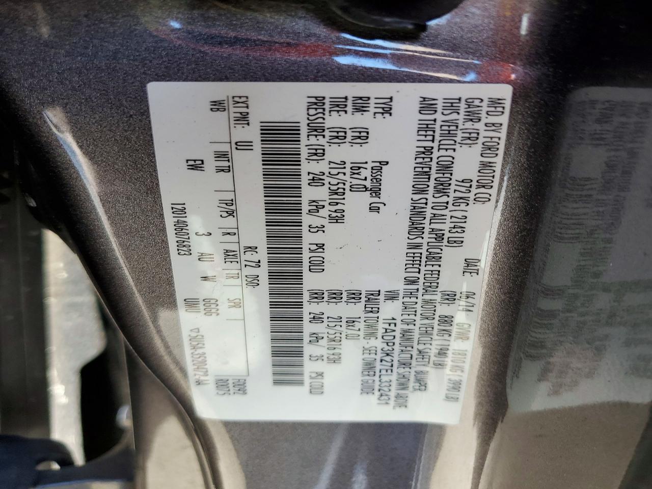 2014 FORD FOCUS SE photo 12