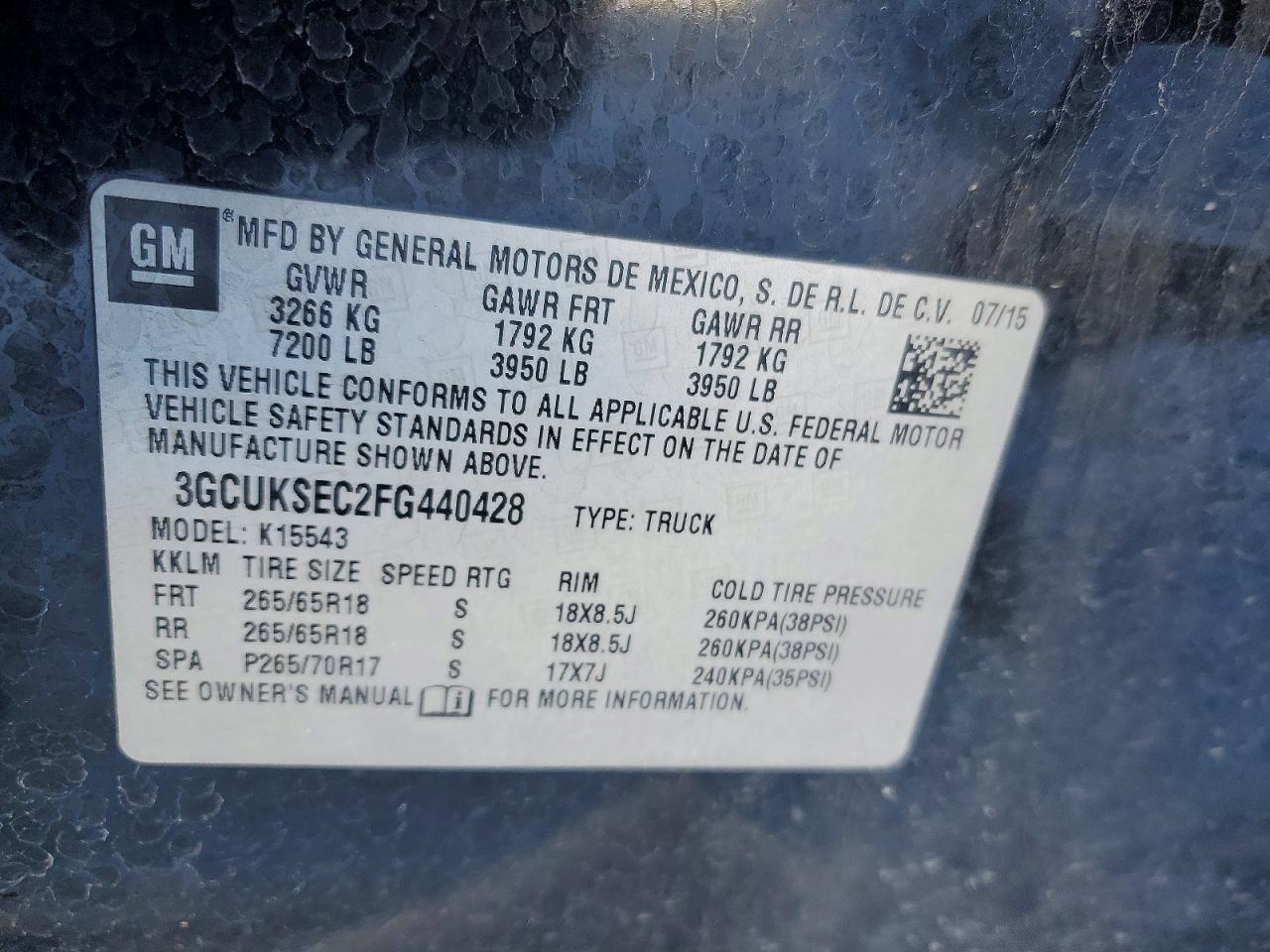 2015 CHEVROLET SILVERADO K1500 LTZ photo 12