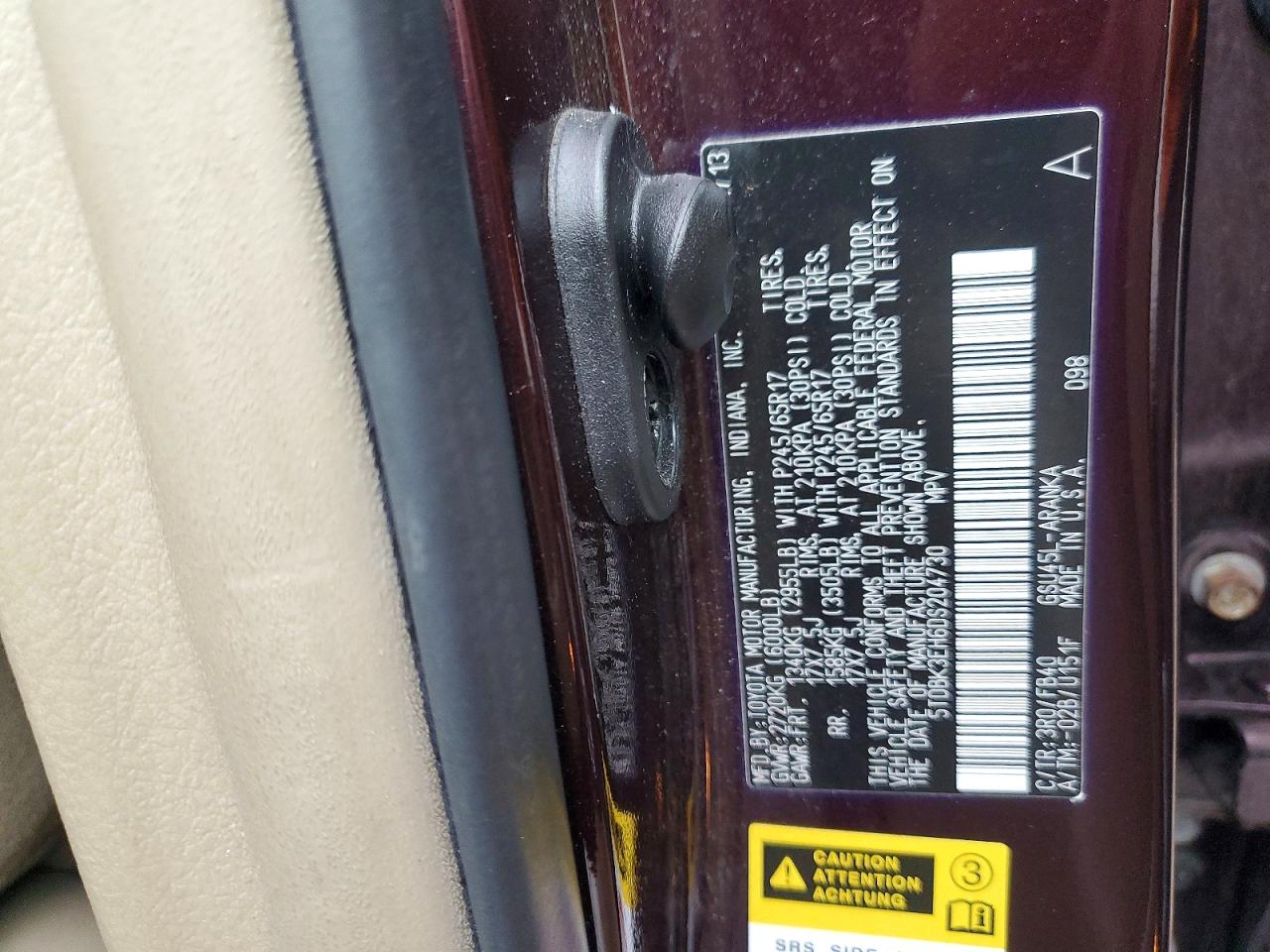 2013 TOYOTA HIGHLANDER BASE photo 13