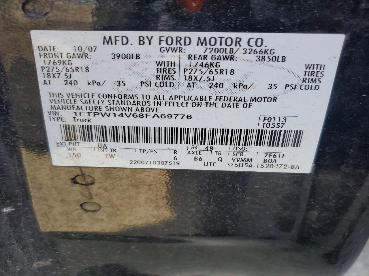 2008 FORD F150 SUPERCREW photo 12