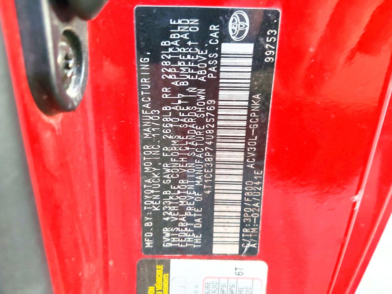 2004 TOYOTA CAMRY SOLARA SE photo 12