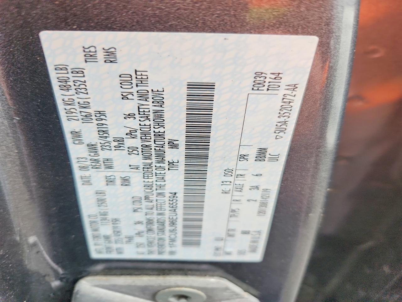 2014 FORD ESCAPE TITANIUM photo 13