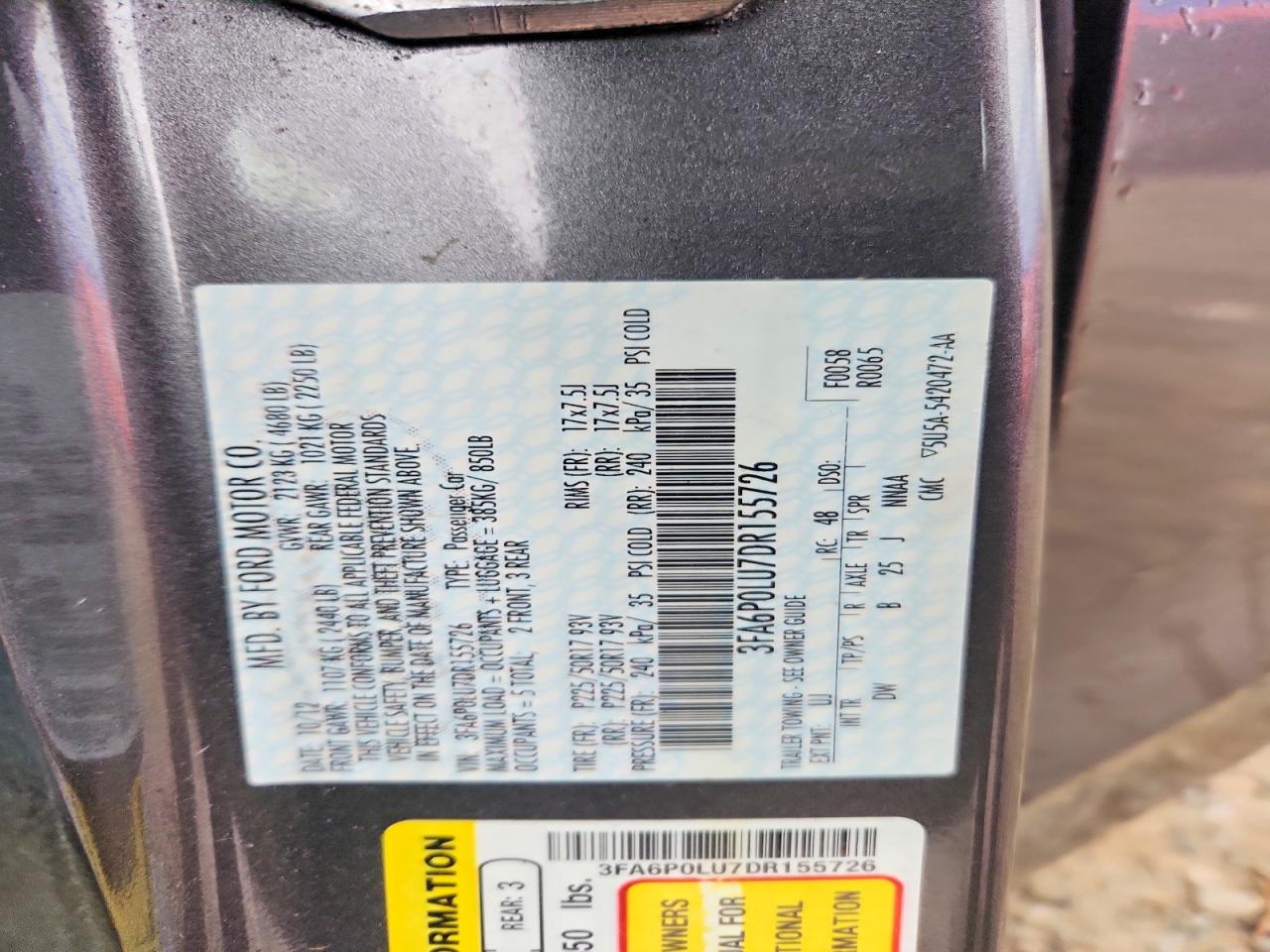 2013 FORD FUSION SE HYBRID photo 13