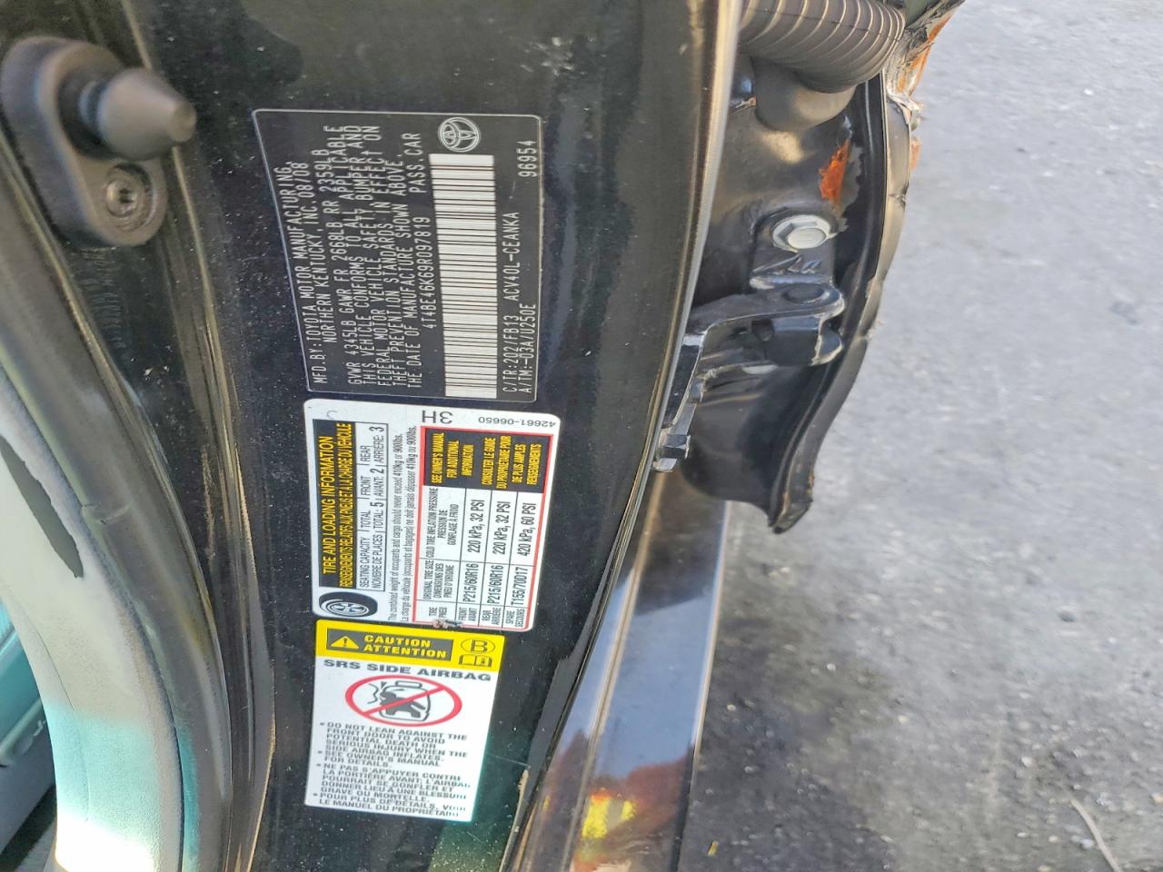 2009 TOYOTA CAMRY BASE photo 12