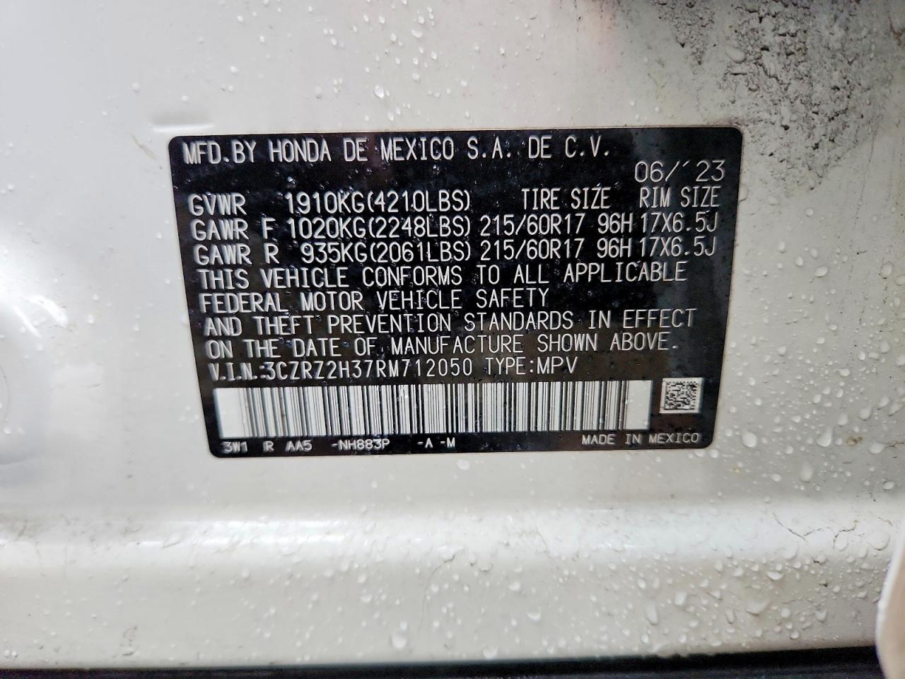 2024 HONDA HR-V LX photo 37