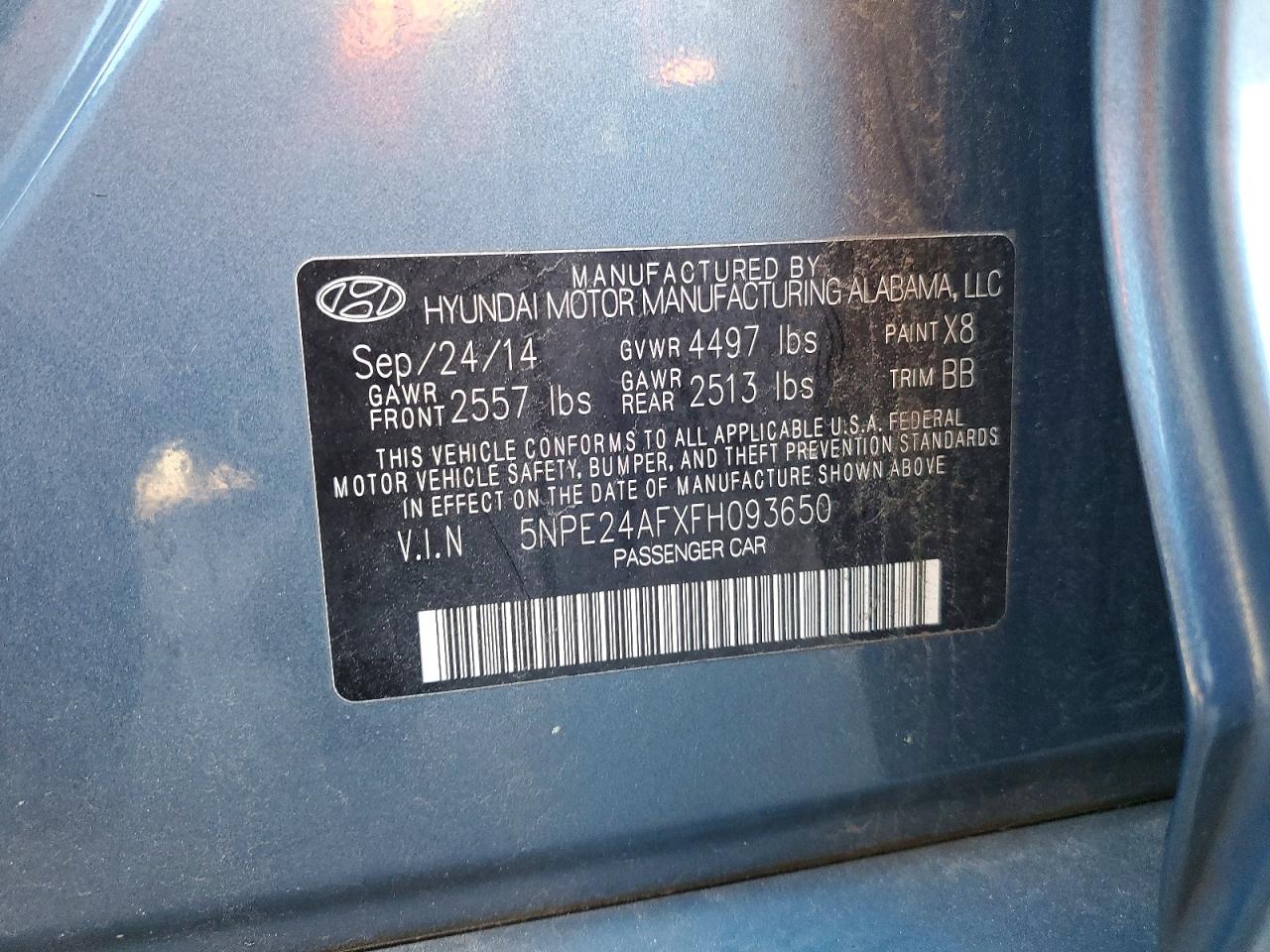 2015 HYUNDAI SONATA SE photo 12