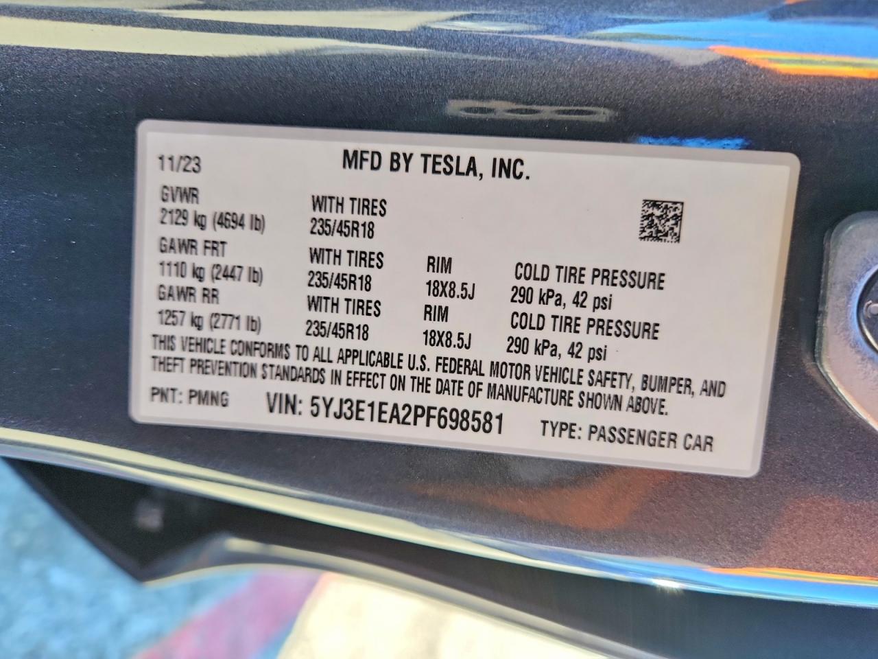 2023 TESLA MODEL 3 photo 13