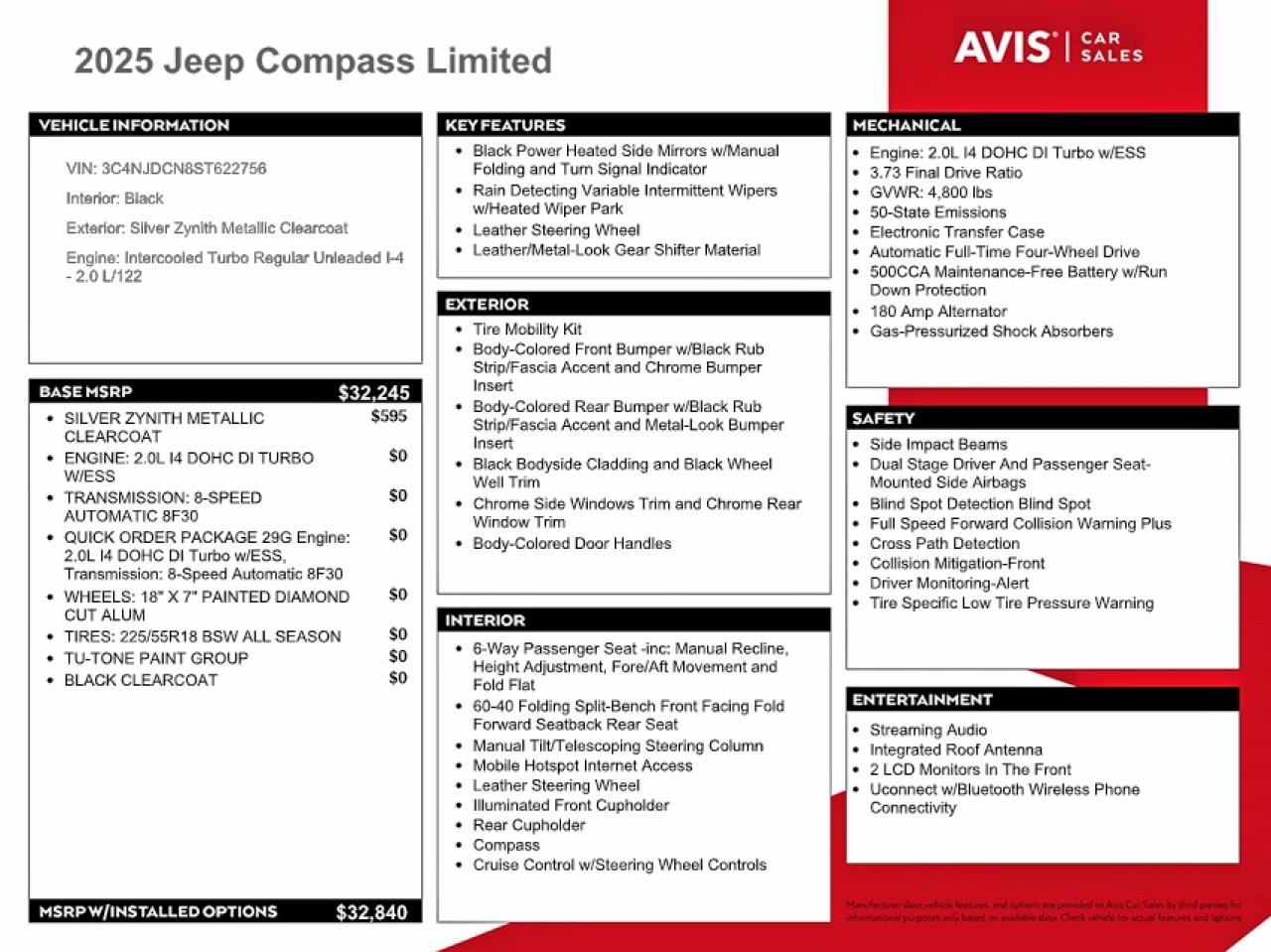 2025 JEEP COMPASS LIMITED photo 12