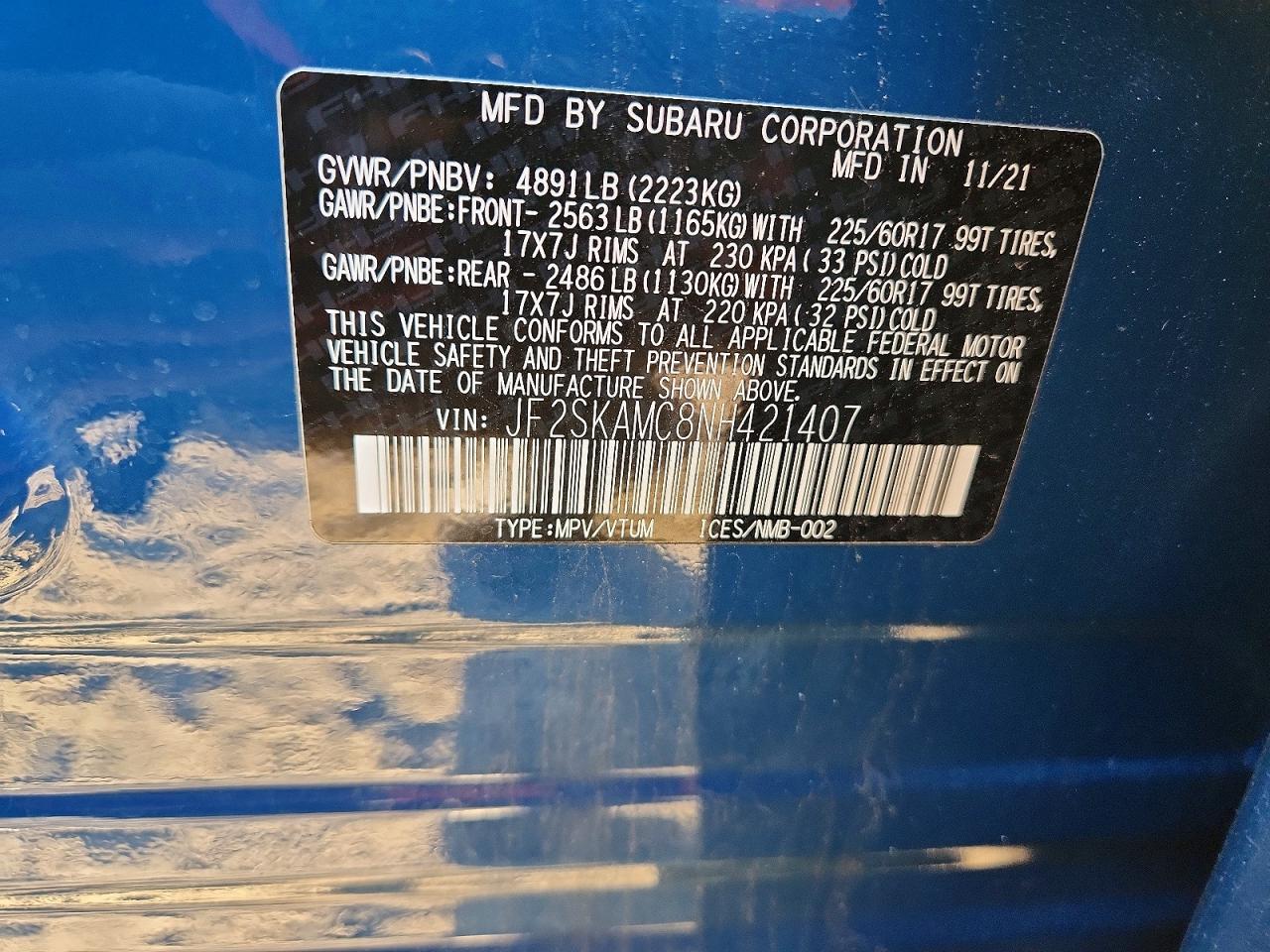 2022 SUBARU FORESTER WILDERNESS photo 14