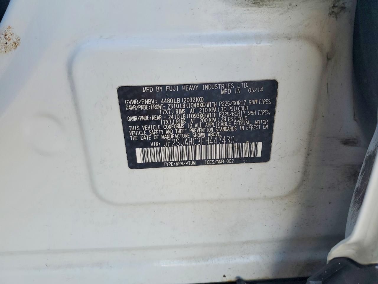 2015 SUBARU FORESTER 2.5I LIMITED photo 13